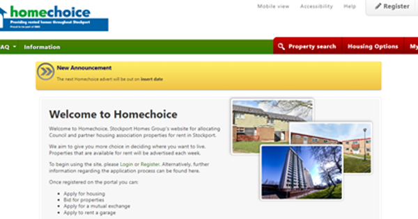 Homechoice Website