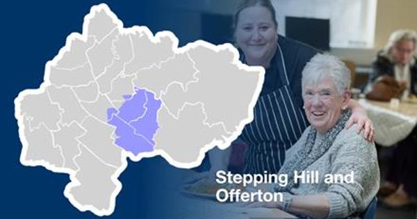 Stepping Hill And Offerton area highlighted on a map
