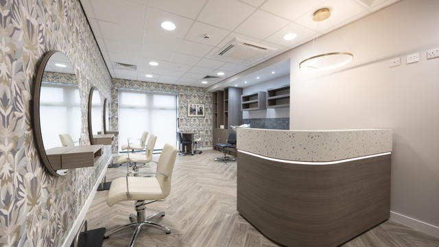 interior of Brookhead Lodge hair salon