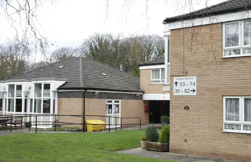 View of Queens Garden buildings from outside