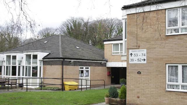 View of Queens Garden buildings from outside