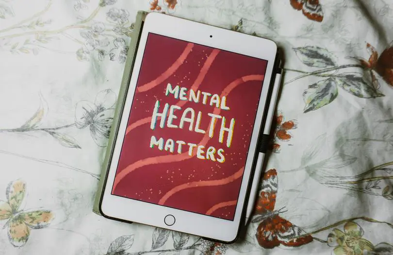 Mental Health Matters  text on tablet