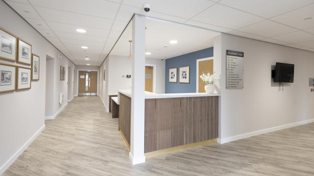 interior of Brookhead Lodge reception area