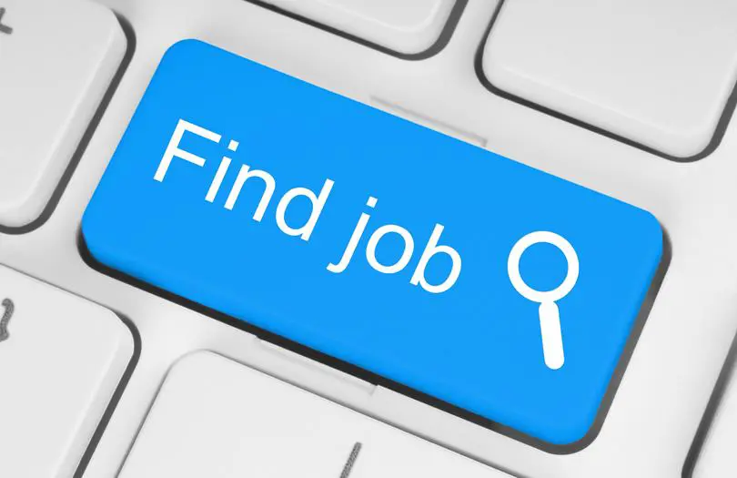 Find A Job written on keyboard