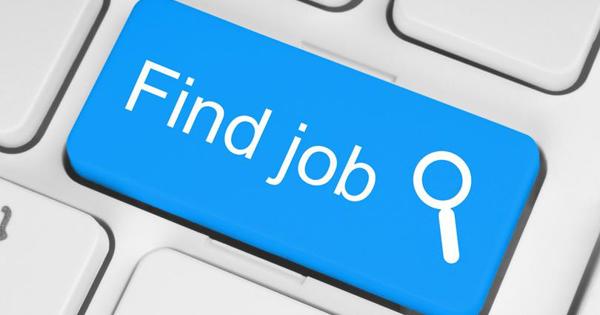 Find A Job written on keyboard