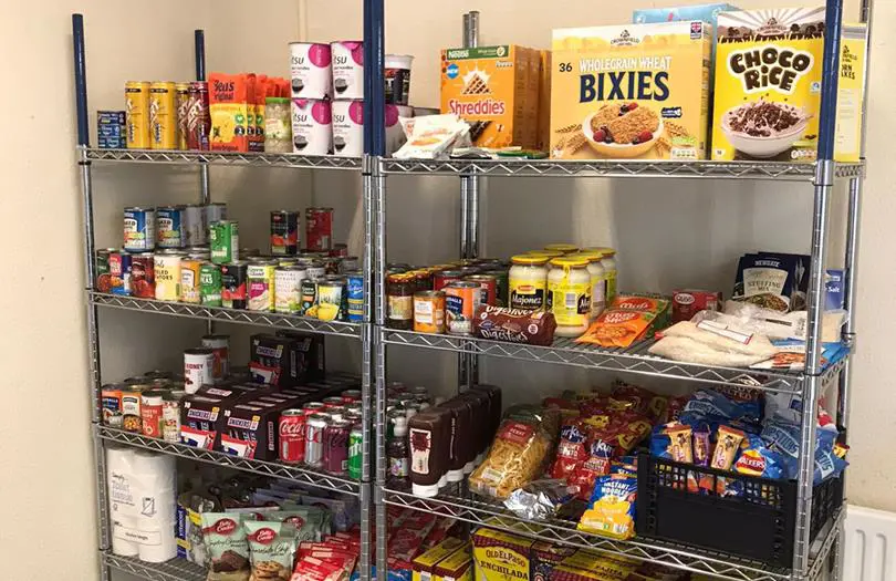 collection of food inside a pantry