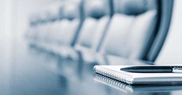 chairs in a board room empty