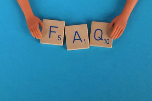 Faq written in wooden blocks