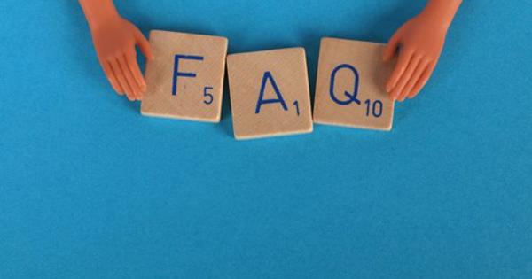 Faq written in wooden blocks