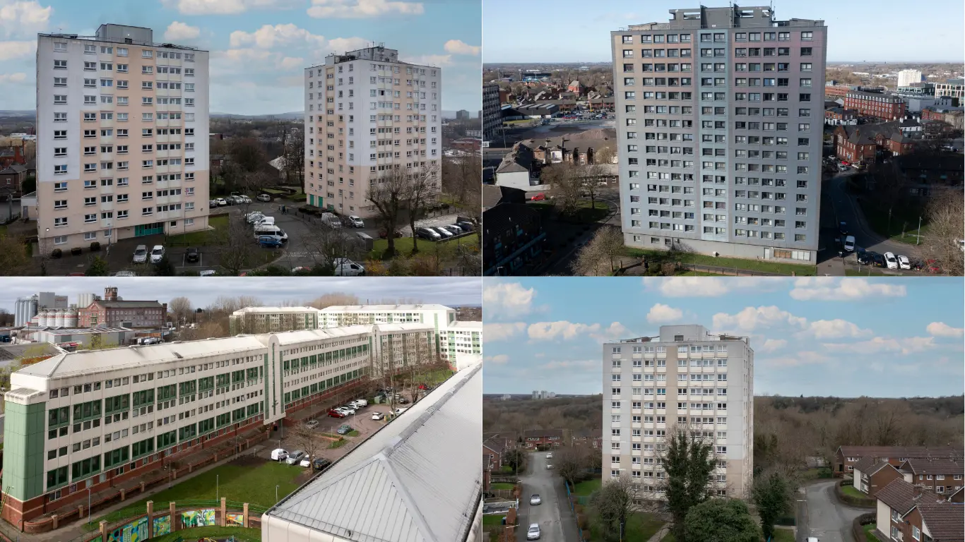 Collection of tower blocks