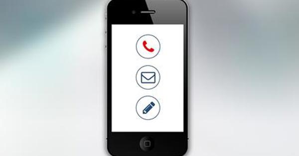 contact icons on a mobile phone