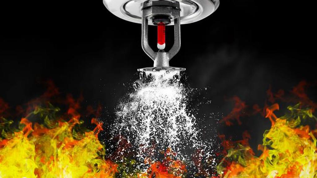 Sprinkler Putting Out Fire