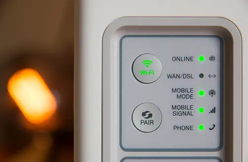 close up of Internet Router
