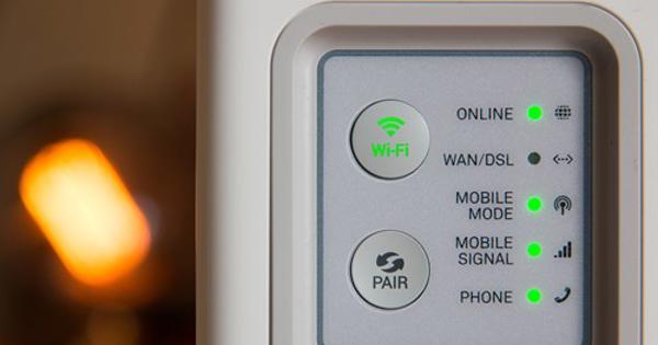 close up of Internet Router