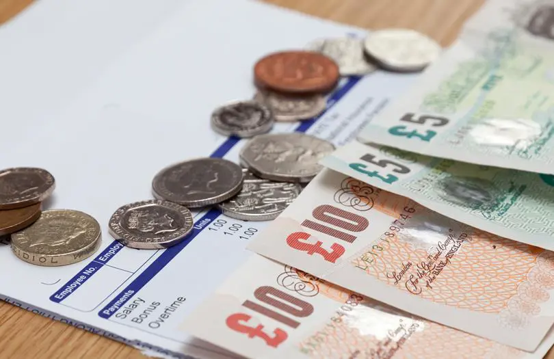 Collection of coins and notes on paper