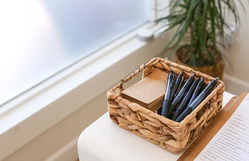 pens and notepad