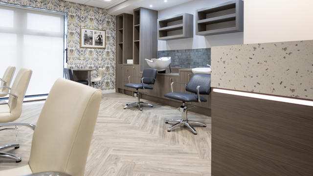 interior of Brookhead Lodge salon