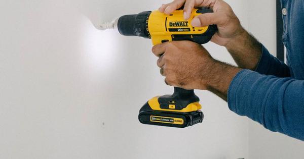 A drill going into a wall