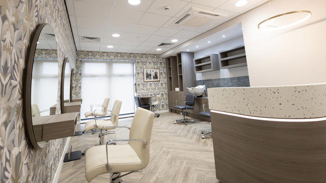 interior of Brookhead Lodge hair salon